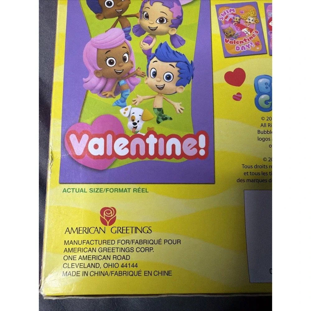 Nickelodeon Bubble Guppies Valentines 2014 Rare 32 Valentines